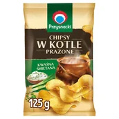 Inne przekąski suche - Przysnacki PRZYSNACKI CHIPSY W KOTLE PRAŻONE O SMAKU KWAŚNEJ ŚMIATANY 125G zakupy dla domu i biura! 28170066 - miniaturka - grafika 1