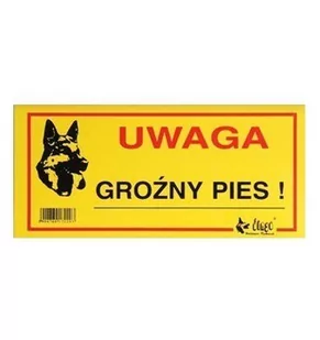 Dingo Tabliczka Ostrzegawcza "Uwaga Groźny Pies!" - Smycze dla psów - miniaturka - grafika 1