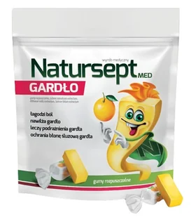 Aflofarm Natursept MED gardło gumy rozpuszczalne x 9 szt - Przeziębienie i grypa - miniaturka - grafika 1