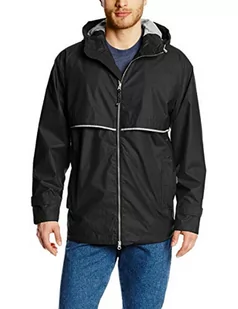Charles River Apparel Męska kurtka przeciwdeszczowa, Czarny/Szary, XS - Kurtki męskie - miniaturka - grafika 1