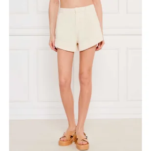 Ba&sh Szorty ROMA Regular Fit z dodatkiem lnu - Spodenki damskie - miniaturka - grafika 1