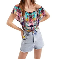 Bluzki damskie - Bluzka damska Desigual Poppy hiszpanka-XL - miniaturka - grafika 1