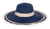 Czapki damskie - Kapelusz Damski Letni Plażowy Słomkowy Duże Rondo Z Frędzlami Stylowy - miniaturka - grafika 1