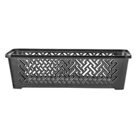 Pudła i pojemniki do przechowywania - Koszyk plastikowy 19 x 10 cm czarny - miniaturka - grafika 1