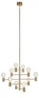 Lampy sufitowe - Markslojd lampa wisząca Paris 10L 10xE27 ciemny mosiądz 108117 - miniaturka - grafika 1