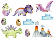 Naklejki na ścianę - Naklejki na ścianę dino dinozaury dla dzieci - miniaturka - grafika 1
