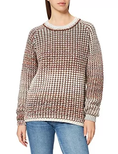 Timezone sweter damski raglanowy, Beżowy brązowy Multicolor, S - Swetry damskie - miniaturka - grafika 1