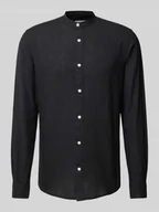 Koszule męskie - Koszula lniana o kroju slim fit ze stójką model ‘CAIDEN’ - miniaturka - grafika 1