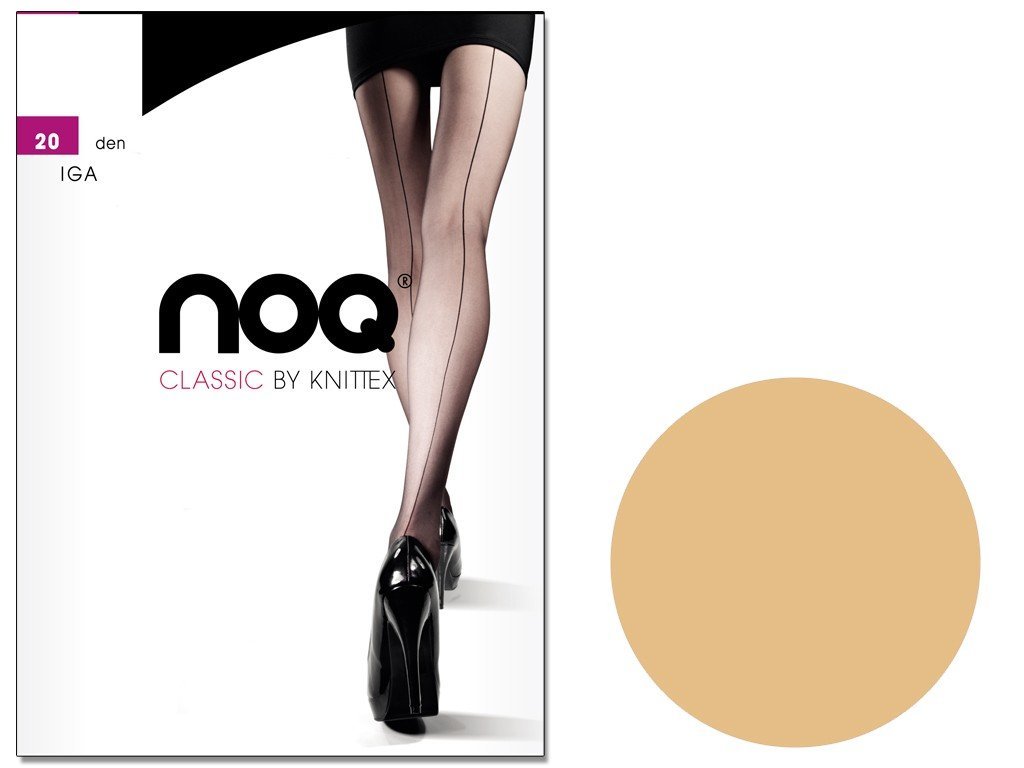 Rajstopy Ze Szwem Gładkie Iga 20 Den Naturel 2