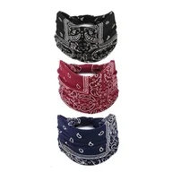 Ozdoby do włosów - TEMU 3 szt. Opaski Damskie w Wzór Paisley, Szerokie Opaski do Włosów i Elastyczne Bandany z Kwiatowym Wzorem Boho do Biegania i Jogi - miniaturka - grafika 1