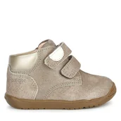 Buty dla dziewczynek - Trzewiki Geox B Macchia Girl B164PC 07722 C9006 Szary - miniaturka - grafika 1