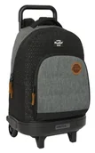 Plecaki - BLACKFIT8 OLD SCHOOL duży plecak na kółkach, kompaktowy, zdejmowany, idealny dla dzieci w różnym wieku, wygodny i wszechstronny, jakość i wytrzymałość, 33 x 22 x 45 cm, Czarny/Szary, M, Casual - miniaturka - grafika 1