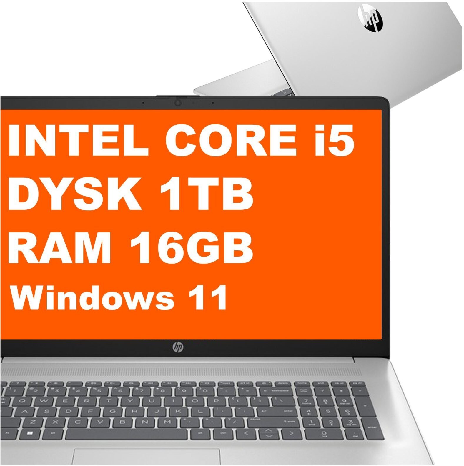 HP 17-cn3077nr / B6RX2UA / Intel i5 / 16GB / 1TB / Intel Iris Xe / HD+ / Win 11 / Srebrny B6RX2UA_16GB_1000SSD_W11