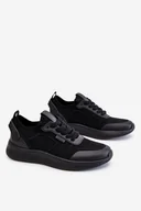 Sneakersy damskie - Damskie Wygodne Sneakersy Memory Foam System Big Star LL274414 Czarne-41 - miniaturka - grafika 1