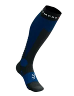 Skarpetki sportowe męskie - COMPRESSPORT skarpety kompresyjne narciarskie SKI TOURING FULL SOCKS black/estate blue - miniaturka - grafika 1
