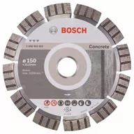 Tarcze do pił - Bosch Diamentowa tarcza tnąca Best do betonu 150 x 22 23 x 2 4 x 12 mm 2608602653 Średnica 150 mm Średnica wewnętrzna 22.23 mm 1 szt - miniaturka - grafika 1