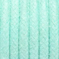 Przewody elektryczne - Miętowy kabel w oplocie bawełnianym B07 miętowy marmur dwużyłowy 2x0.75 Kolorowe Kable - miniaturka - grafika 1