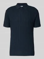 Koszulki męskie - Koszulka polo o kroju slim fit z fakturowanym wzorem model ‘JADEN’ - miniaturka - grafika 1