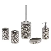 Akcesoria łazienkowe - Beliani 5-częściowy Zestaw Akcesoriów Łazienkowych Srebrny Tirua - miniaturka - grafika 1