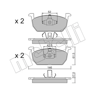 Klocki hamulcowe - komplet METELLI 22-1214-0 - Klocki hamulcowe - miniaturka - grafika 1