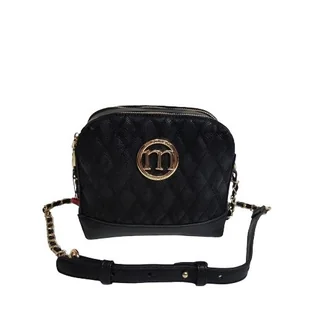 Torebka listonoszka Monnari czarna pikowana łańcuszek klasyczna - Torebki damskie - miniaturka - grafika 1