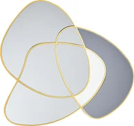 Lustra - BELIANI Lustro ścienne złote szkło i MDF 99 x 89 cm nieregularny kształt abstrakcja - miniaturka - grafika 1