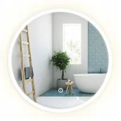 Lustra - LUSTRO Ścienne Okrągłe Podświetlane 50cm LED DOTYKOWE 3 Barwy Światła - miniaturka - grafika 1