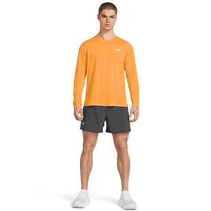 Męskie spodenki do biegania Under Armour UA Launch 5'' Unlined Shorts - szare - UNDER ARMOUR - Spodnie sportowe męskie - miniaturka - grafika 1