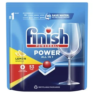 Finish Tabletki do zmywarki Power All-in-1 Lemon 53 szt. - Środki do zmywarek - miniaturka - grafika 1