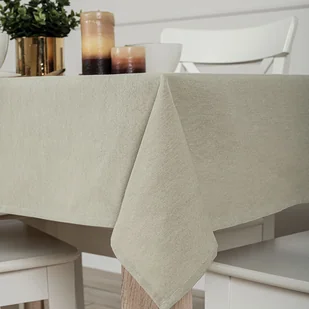 NATURA Obrus wodoodporny, 120x160cm, kolor jasny beżowy - Obrusy i serwetki - miniaturka - grafika 1