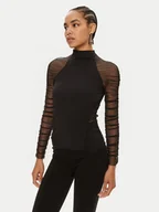 Bluzki damskie - Patrizia Pepe Bluzka 8M1626/J129-K103 Czarny Slim Fit - miniaturka - grafika 1