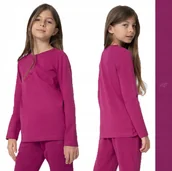 Bluzki damskie - BLUZKA DZIEWCZĘCA 4F LONGSLEEVE DZIECIĘCA JUNIOR - miniaturka - grafika 1