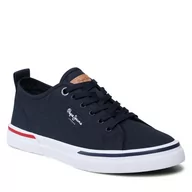 Trampki damskie - Tenisówki PEPE JEANS - Kenton Smart 22 PMS30811 Navy 595 - miniaturka - grafika 1