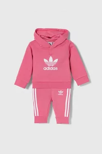 Dresy i komplety dla dziewczynek - adidas Originals dres niemowlęcy kolor różowy - grafika 1