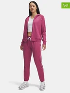 Kurtki damskie - Under Armour 2-częściowy zestaw sportowy w kolorze różowym - miniaturka - grafika 1