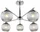 Żyrandol z kloszami w stylu lampionów 1859/5 8C z serii NEAPOL