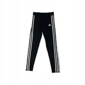 Legginsy - Getry legginsy dziewczęce czarne ADIDAS 10/12 lat - miniaturka - grafika 1