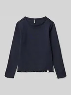 Koszulki dla dziewczynek - Bluzka z długim rękawem o kroju slim fit z mieszanki bawełny model ‘TRINNY LIFE’ - miniaturka - grafika 1