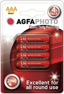 Baterie i akcesoria - AgfaFoto baterie cynkowe AAA R03 1,5V 4szt - miniaturka - grafika 1