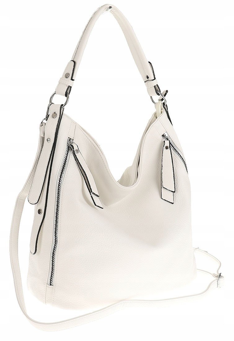 The Grace bags Modna Torebka Listonoszka Worek na Ramię LH2569 White