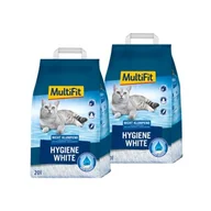 Żwirek dla kotów - MultiFit Hygiene White żwirek dla kota 2x20 l - miniaturka - grafika 1