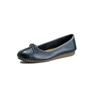 Moda i Uroda OUTLET - Clarks Baleriny damskie Freckle Ice_zamknięte, niebieski - niebieski - 39 eu - miniaturka - grafika 1