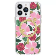 Etui i futerały do telefonów - Rifle Paper Clear MagSafe - Etui iPhone 14 Pro Max zdobione złotem (Rose Garden) - miniaturka - grafika 1