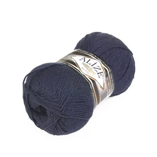 Alize, włóczka Superlana Klasik 58, granat - Pasmanteria - miniaturka - grafika 1