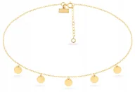 Bransoletki - ZŁOTA BRANSOLETKA CHOKER KÓŁKA CELEBRYTKA 585 - miniaturka - grafika 1