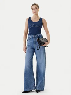 Guess Top W5YP00 KCXJ2 Granatowy Classic Fit - Koszulki i topy damskie - miniaturka - grafika 1