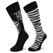 Skarpetki damskie - Skarpetki MONDO-CALZA Zebra czarne/białe, rozmiar: M - miniaturka - grafika 1
