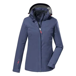killtec Damska kurtka funkcyjna/kurtka outdoorowa z odpinanym kapturem, krótki rozmiar KOS 133 kg, WMN JCKT, denim, 22, 40826-000 - Kurtki damskie - miniaturka - grafika 1