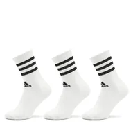 Skarpetki męskie - Skarpety wysokie unisex adidas 3-Stripes Cushioned Crew Socks 3 Pairs HT3458 Biały - miniaturka - grafika 1