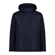Kurtki męskie - CMP Kurtka męska Zip Hood Detachable Inn.Jacket, Black Blue, 54 - miniaturka - grafika 1